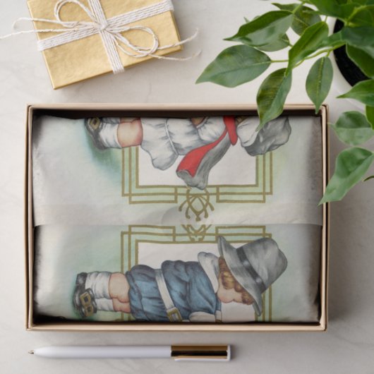  Thanksgiving kinderen en Turkije Tissuepapier (Geschenk)