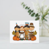 Thanksgiving kinderen feestdagenkaart (Staand voorkant)