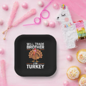 Thanksgiving - Kinderen zullen handelsbemiddeling  Papieren Bordje (Feest)