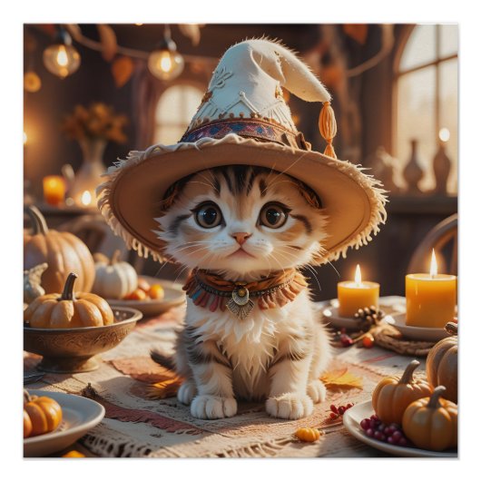 Thanksgiving kitten perfect poster (Voorkant)