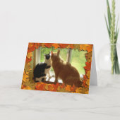 Thanksgiving Kittens Feestdagen Kaart (Voorkant)