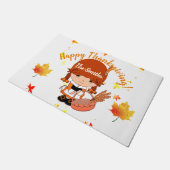 Thanksgiving kleine pelgrim deurmat (Schuin)