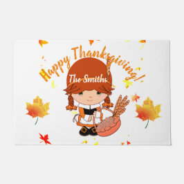 Thanksgiving kleine pelgrim deurmat