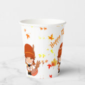 Thanksgiving kleine pelgrim papieren bekers (Rechts)