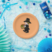 Thanksgiving kleine pelgrimjongen papieren bordje (Feest)