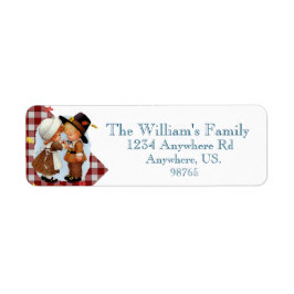 Thanksgiving kleine pelgrims saffier vakantie etiket