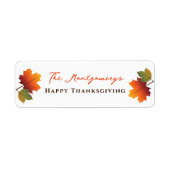 Thanksgiving kleurrijke val laat partij voor cadea etiket (Voorkant)