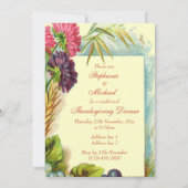 Thanksgiving kleurrijke vruchten en bloemen Kaart (Achterkant)