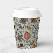 Thanksgiving Koe Schedel Herfst Oogst Papieren Bekers (Rechts)