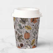 Thanksgiving Koe Schedel Herfst Oogst Papieren Bekers (Rechts)