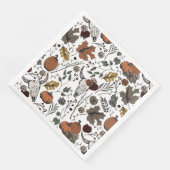 Thanksgiving Koe Schedel Herfst Oogst Servet (Hoek)