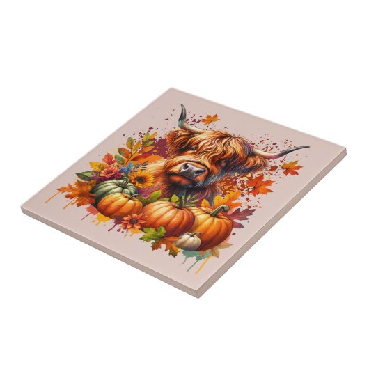 Thanksgiving Koe Tegeltje (Zijkant)