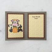 Thanksgiving Koe wenskaart Feestdagen Kaart (Binnen)