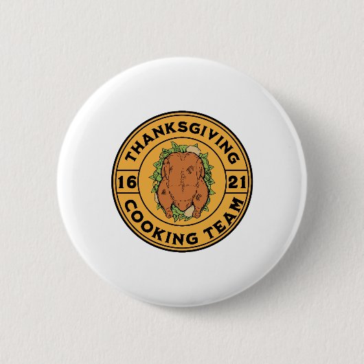 Thanksgiving - Koelteam Ronde Button 5,7 Cm (Voorkant)