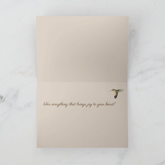 Thanksgiving kolibries feestdagen kaart (Binnen)