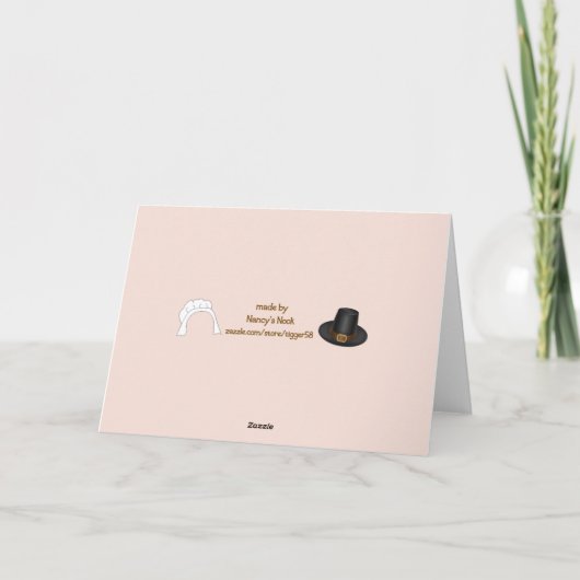 Thanksgiving Kom feest met ons kaart (Achterkant)