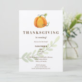 Thanksgiving komt eraan! Dinner Pumpkin- Kraft Kaart (Staand voorkant)