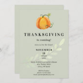 Thanksgiving komt eraan! Dinner Pumpkin V3 Kaart (Voorkant / Achterkant)