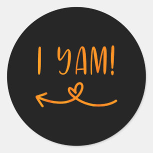 Thanksgiving komt overeen met een paar. Ze is mijn Ronde Sticker