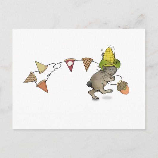 Thanksgiving konijnenBriefkaart Briefkaart (Voorkant)