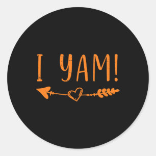 Thanksgiving Koppel Matchende Trui Zij Is Mijn Zoe Ronde Sticker