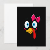 Thanksgiving kostuum Kinder Toddler Turkije Face G Kaart (Voorkant / Achterkant)