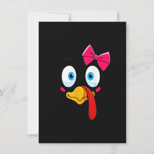 Thanksgiving kostuum Kinder Toddler Turkije Face G Kaart (Voorkant)