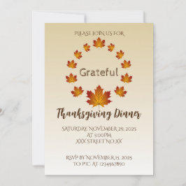 Thanksgiving Krans Dankbaar Eenvoudig Esdoringsbla Kaart