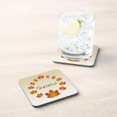 Thanksgiving Krans Dankbaar Eenvoudige Esdoorn Bla Bier Onderzetter (Rechterzijde)