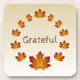 Thanksgiving Krans Dankbaar Eenvoudige Esdoorn Bla Bier Onderzetter