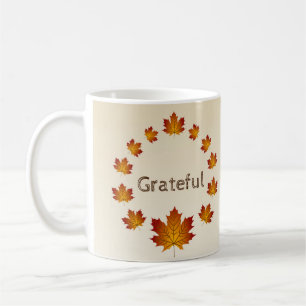 Thanksgiving Krans Dankbaar Eenvoudige Esdoorn Bla Koffiemok