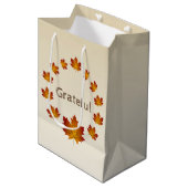 Thanksgiving Krans Dankbaar Eenvoudige Esdoorn Bla Medium Cadeauzakje (Voorkant Gekanteld)