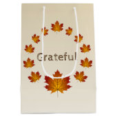 Thanksgiving Krans Dankbaar Eenvoudige Esdoorn Bla Medium Cadeauzakje (Achterkant)