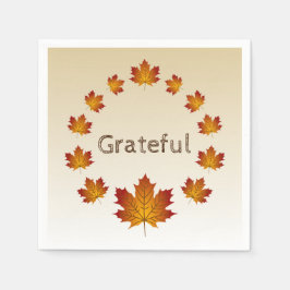 Thanksgiving Krans Dankbaar Eenvoudige Esdoorn Bla Servet