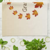 Thanksgiving Krans Dankbaar Eenvoudige Esdoorn Bla Theedoek (Gevouwen)