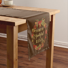 Thanksgiving Krans Dankbaar Gezegend Korte Tafelloper
