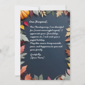 Thanksgiving Krans - Herfst Oogst CelInvitation Kaart (Achterkant)