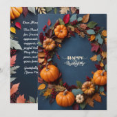 Thanksgiving Krans - Herfst Oogst CelInvitation Kaart (Voorkant / Achterkant)