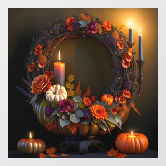 Thanksgiving Kransslagader Venster Cling Raamsticker (Vel)