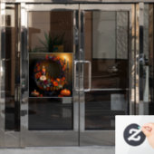 Thanksgiving Kransslagader Venster Cling Raamsticker (Kantoordeur)