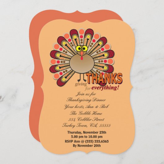 Thanksgiving kroezig kaart (Voorkant / Achterkant)