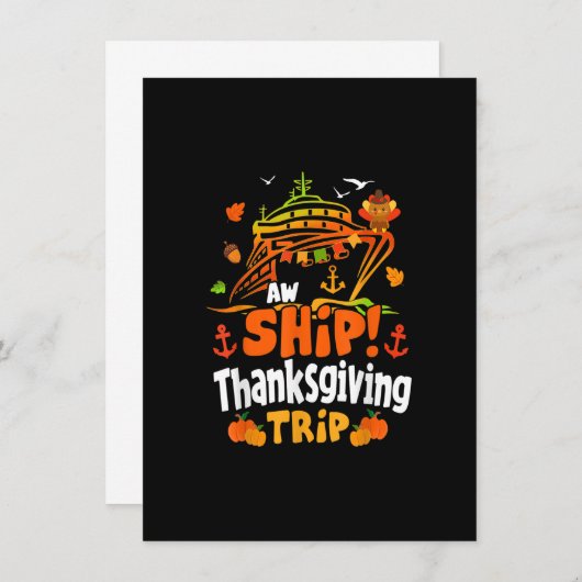 Thanksgiving kruising Squad Matching Family Vackin Kaart (Voorkant / Achterkant)