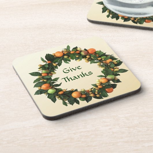 Thanksgiving kurk Onderzetter (Linkerzijde)