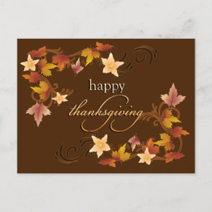 Thanksgiving laat Herfst thema voorbijgaan Feestdagenkaart