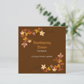 Thanksgiving laat klassiek Herfst-thema over Kaart (Staand voorkant)
