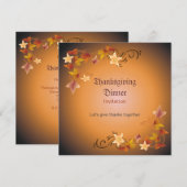 Thanksgiving laat klassiek Herfst-thema over Kaart (Voorkant / Achterkant)