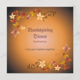 Thanksgiving laat klassiek Herfst-thema over Kaart