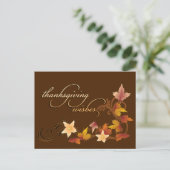 Thanksgiving laat klassieke Herfst-thema achter Feestdagenkaart (Staand voorkant)