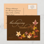 Thanksgiving laat klassieke Herfst-thema achter Feestdagenkaart (Voorkant / Achterkant)