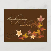 Thanksgiving laat klassieke Herfst-thema achter Feestdagenkaart (Voorkant)
